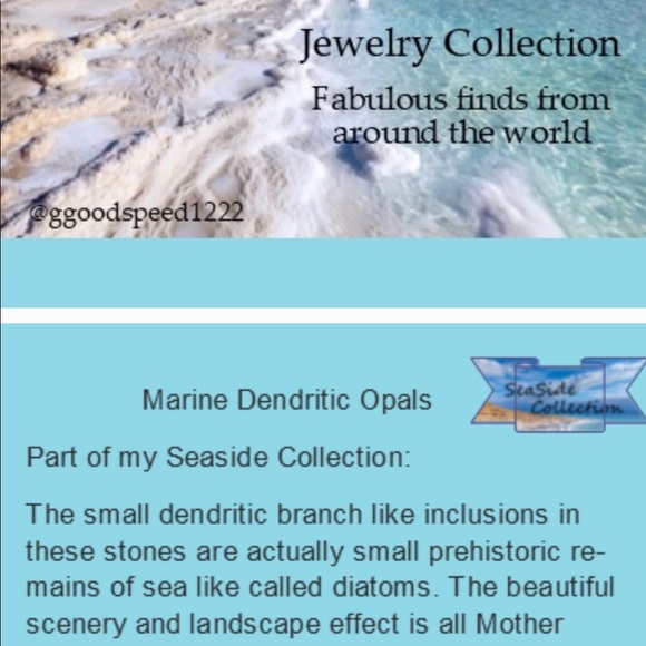 Marine Dendritic Opal Ring - Picture 4 of 4